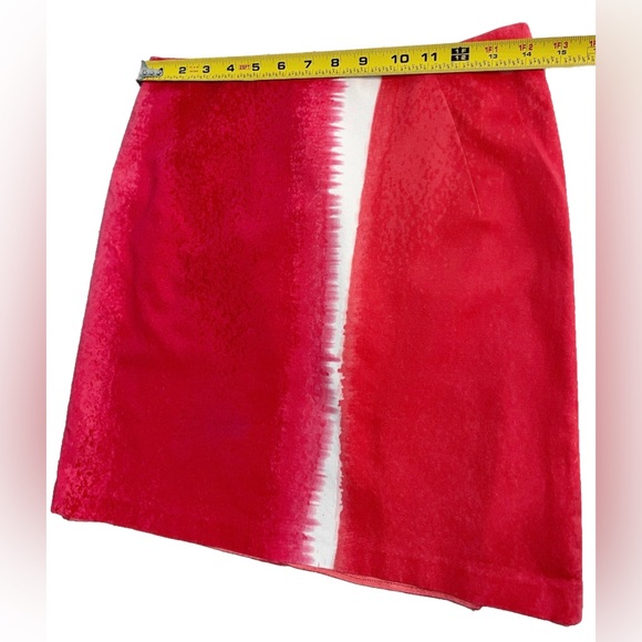 Tahari Women’s Pink Red Ombré Abstract Print Pencil Skirt Size A (S/4-6) Lined - Picture 8 of 11
